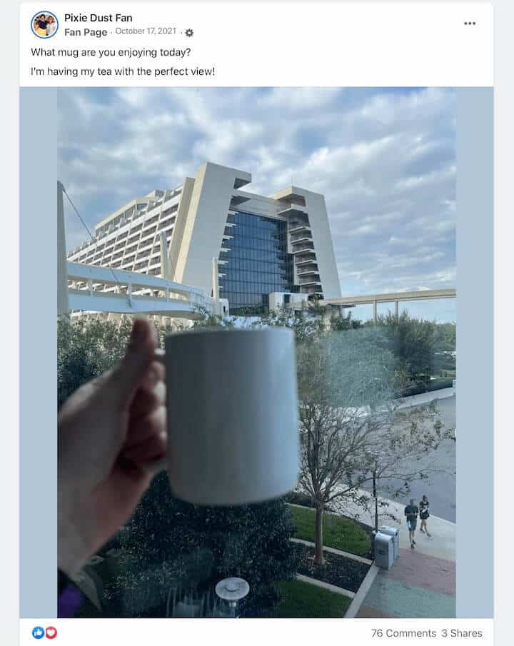 Contemporary Resort View with Sunday Mug post from Pixie Dust Fan