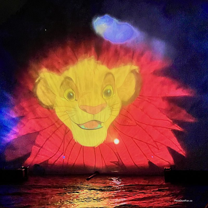 Fantasmic Water Projections Simba