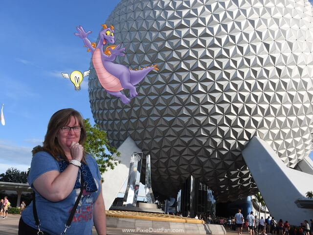 Pixie Dust Fan and Figment at Epcot