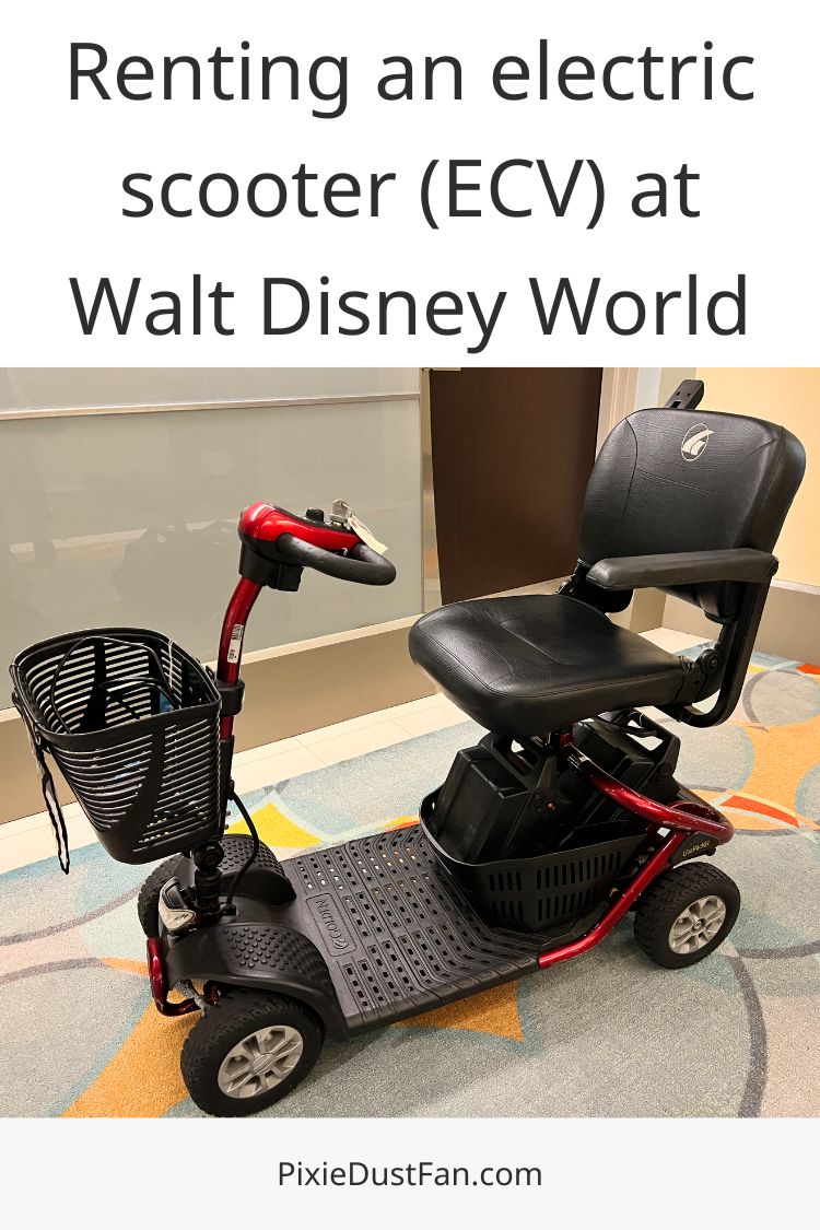 Renting an electric scooter (ECV) at Walt Disney World